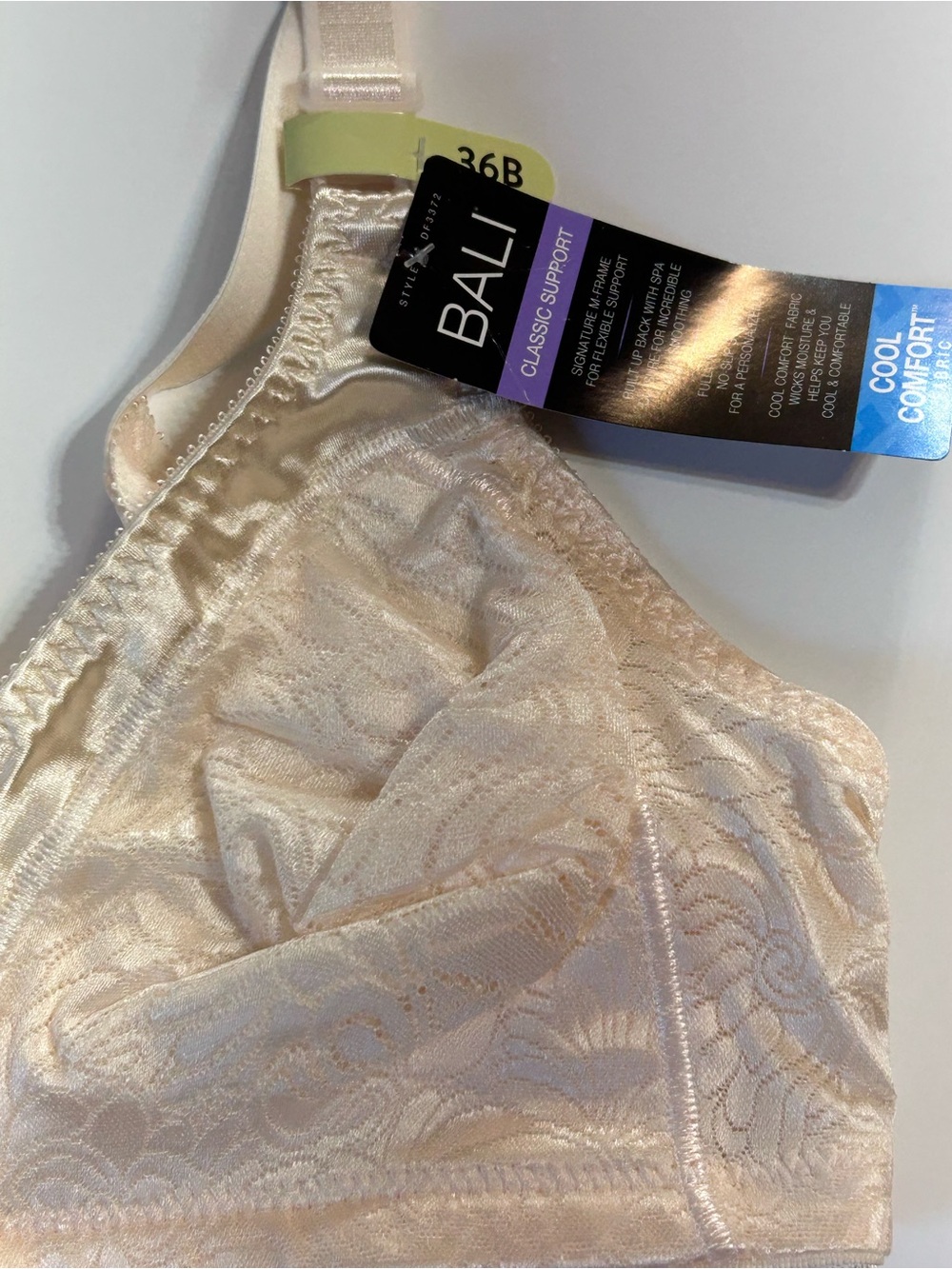 Bali Classic Support Non-Wired Bra - Champagne 36B new with tags D1
